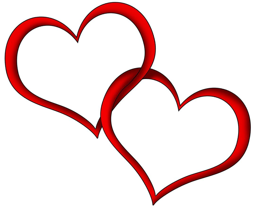 Heart Outline Couple Red png transparent