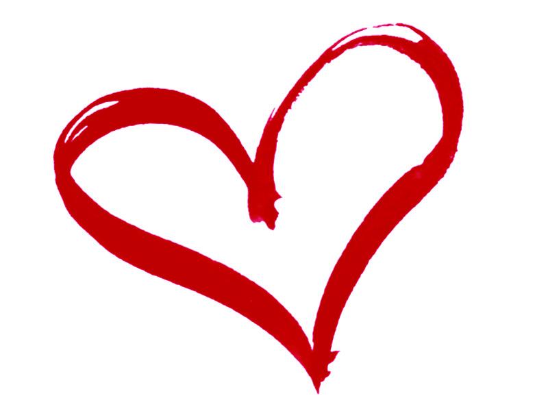 Heart Outline Drawing Red png transparent
