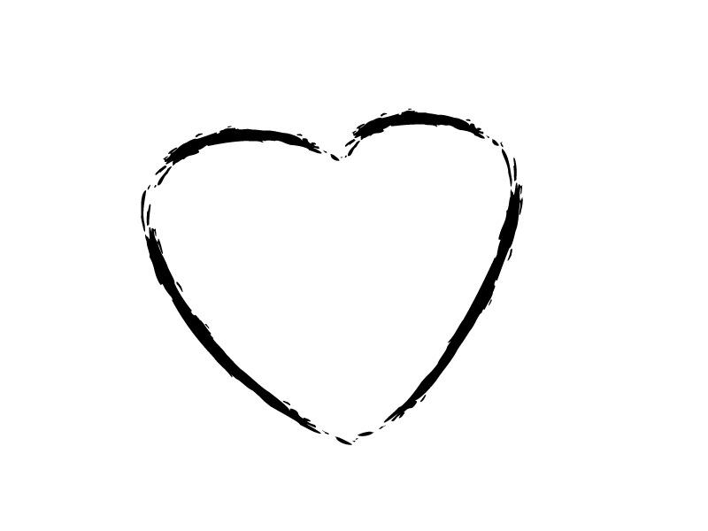 Heart Outline Sketch png transparent