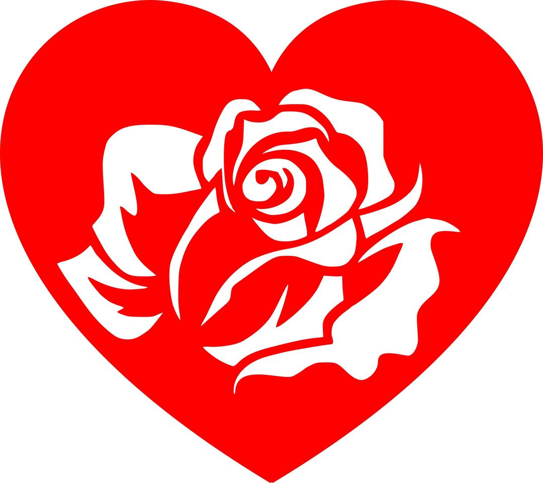 Heart Rose White png transparent