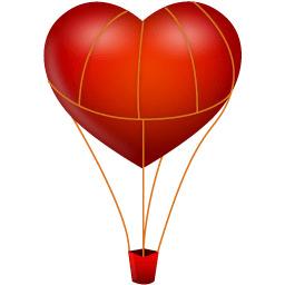 Heart Shaped Hot Air Balloon png transparent