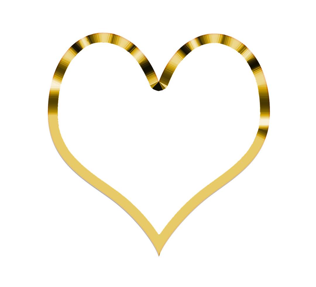 Heart Simple Golden png transparent
