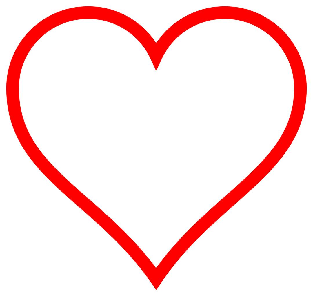 Heart Simple Red png transparent