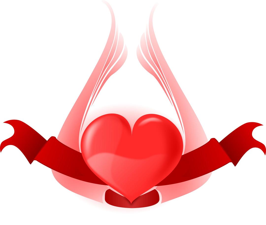Heart with Wings png transparent