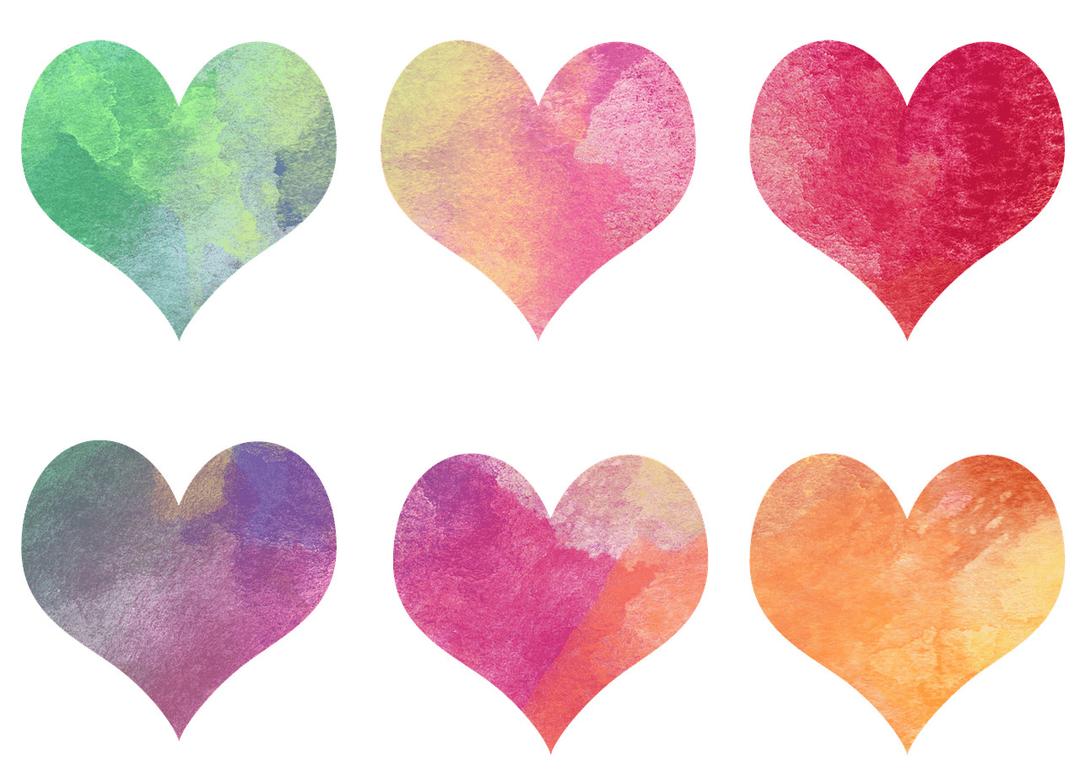 Hearts Coloured Collection png transparent