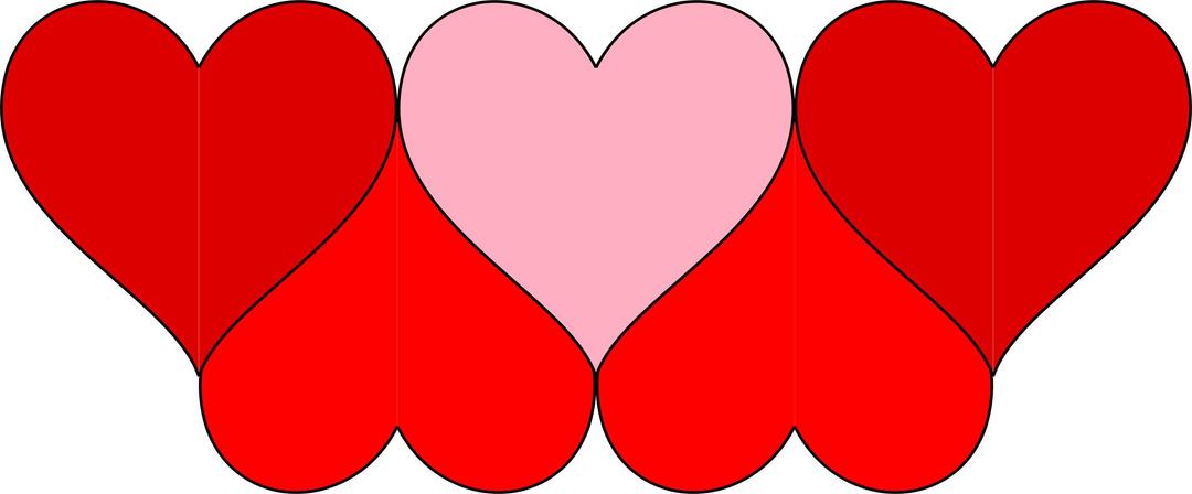 Hearts Doodle png transparent