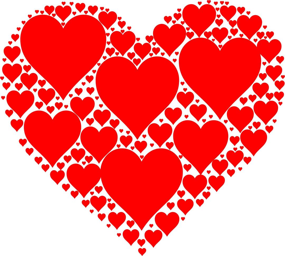 Hearts in Heart png transparent