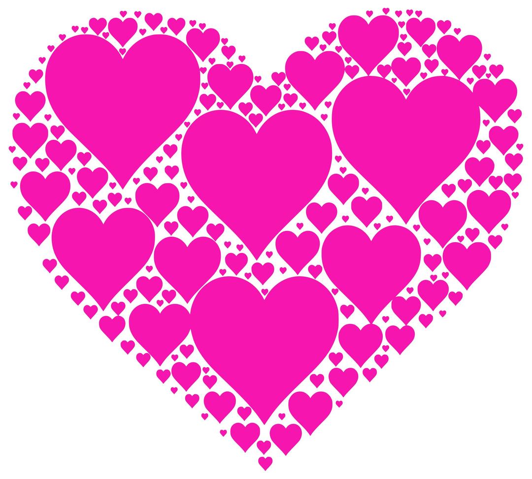 Hearts In Heart - Magenta png transparent