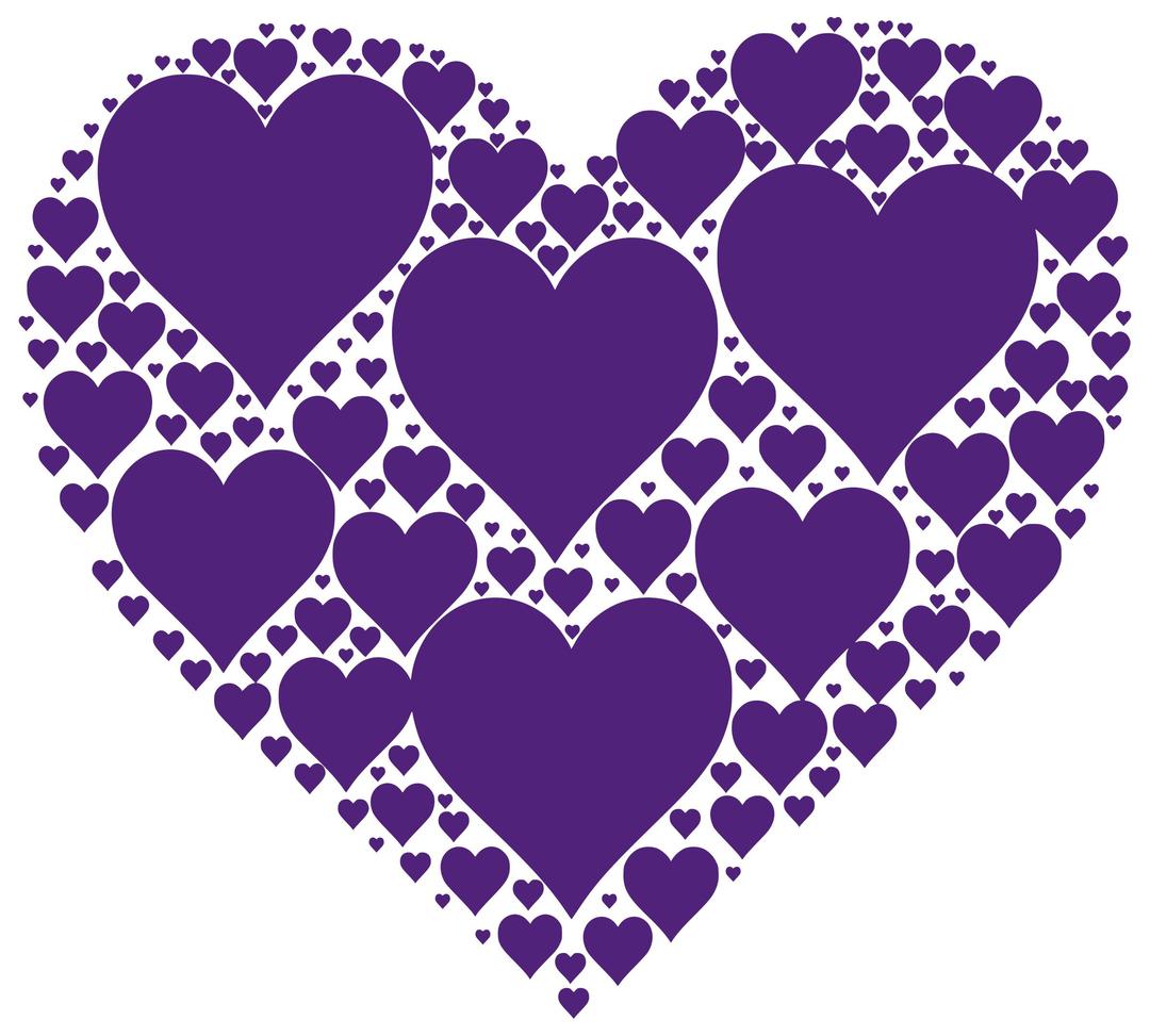 Hearts In Heart - Purple png transparent