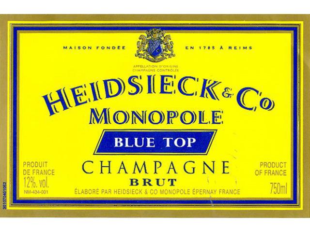 Heidsieck & Co Monopole Blue Top Label png transparent