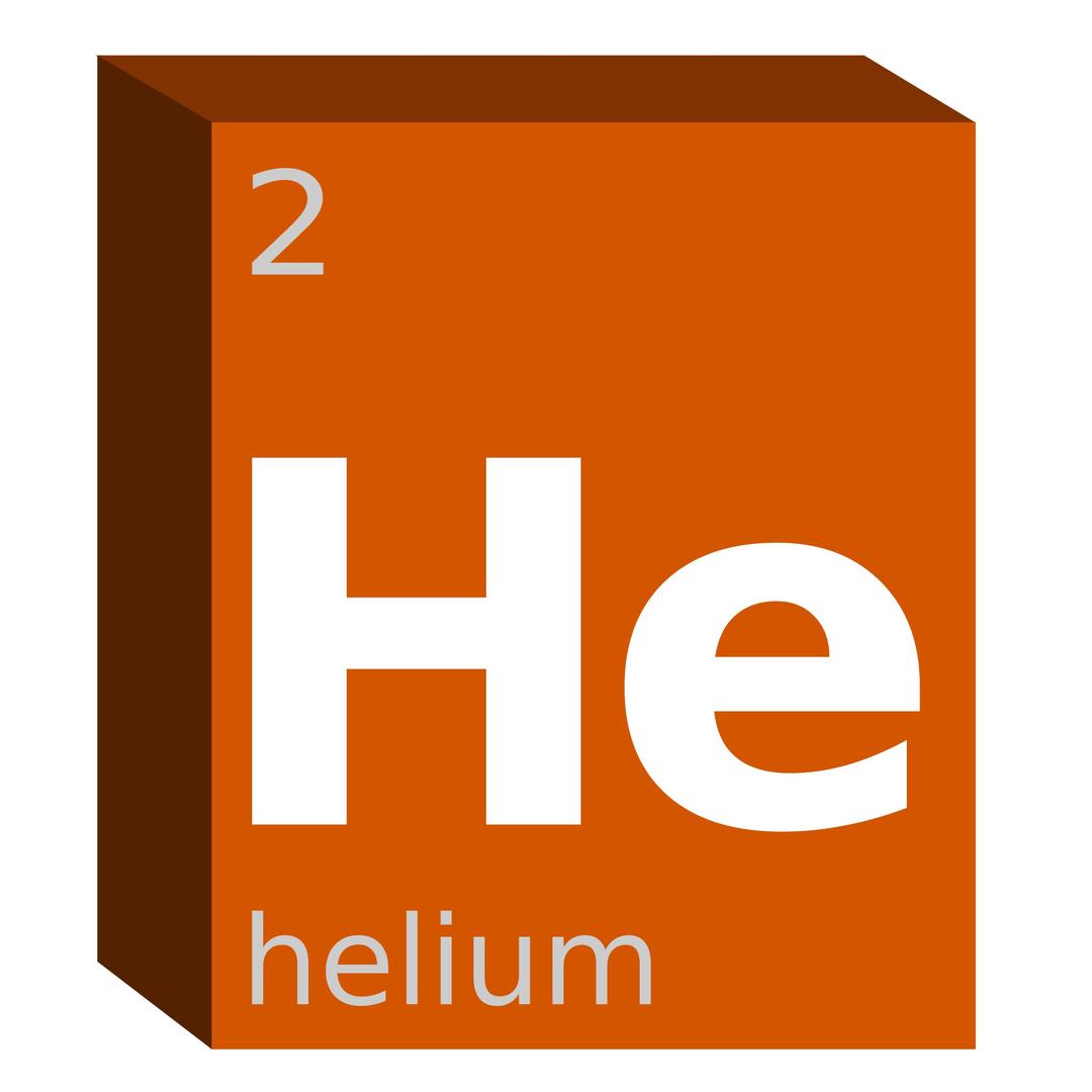 Helium (He) Block- Chemistry png transparent