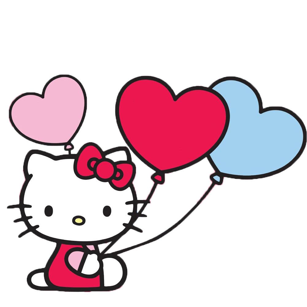 Hello Kitty With Balloons png transparent