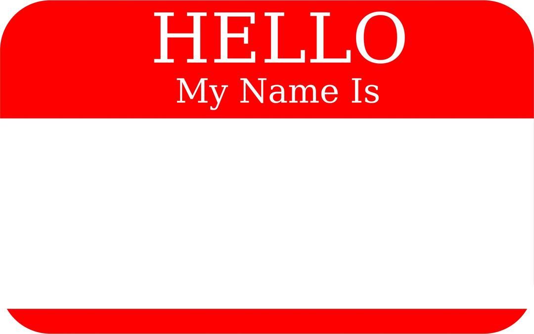 Hello My Name Is png transparent