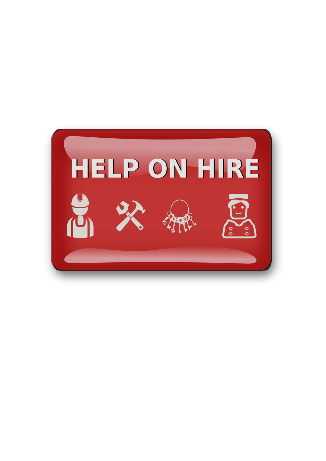 help on hire sign png transparent