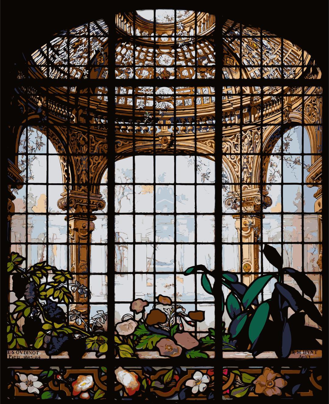 Henry G. Marquand House Conservatory Stained Glass Window png transparent