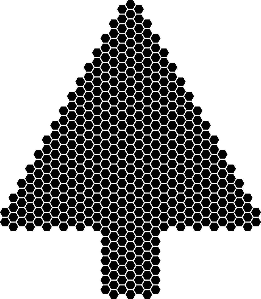 Hexagonal Abstract Christmas Tree png transparent