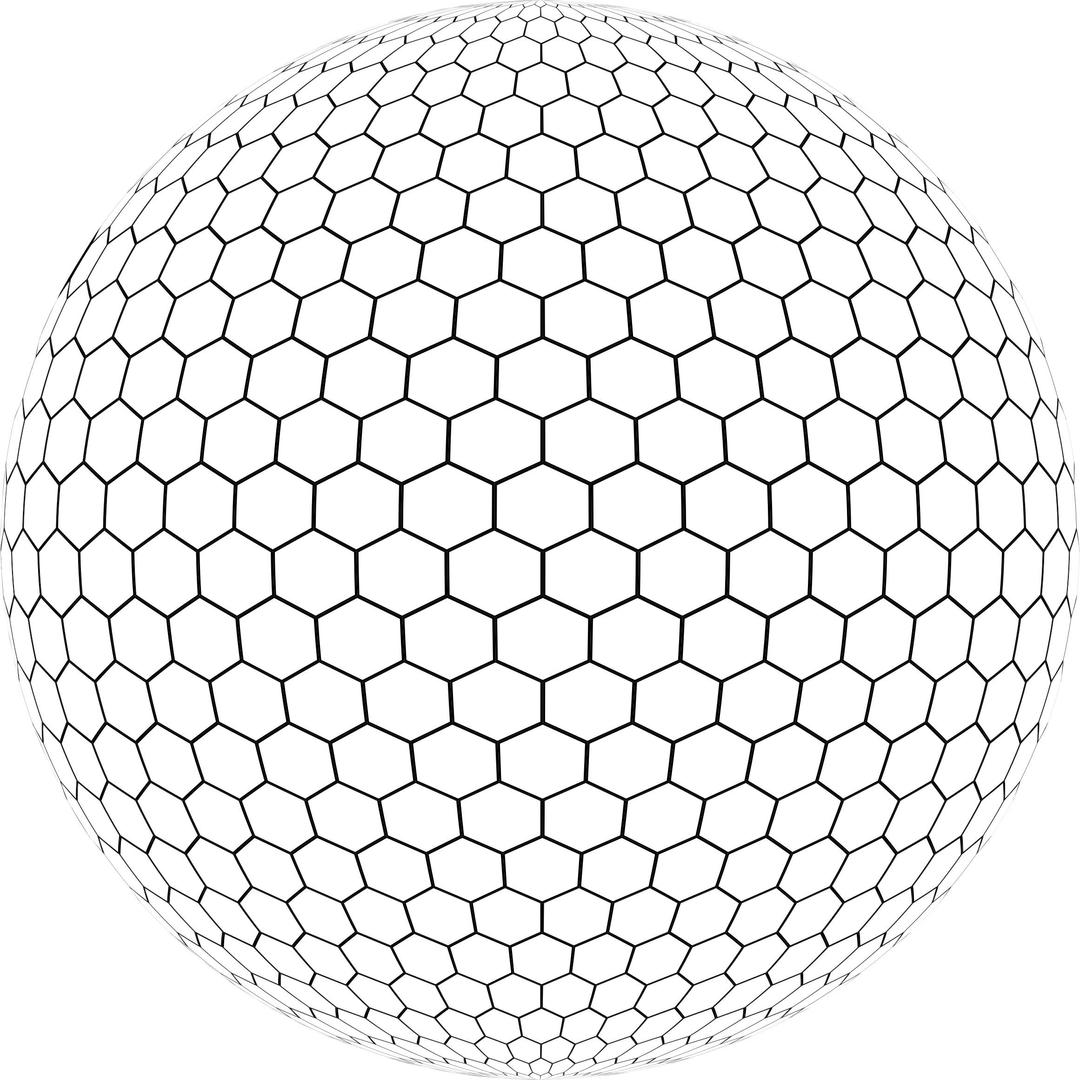 Hexagonal Grid Sphere png transparent