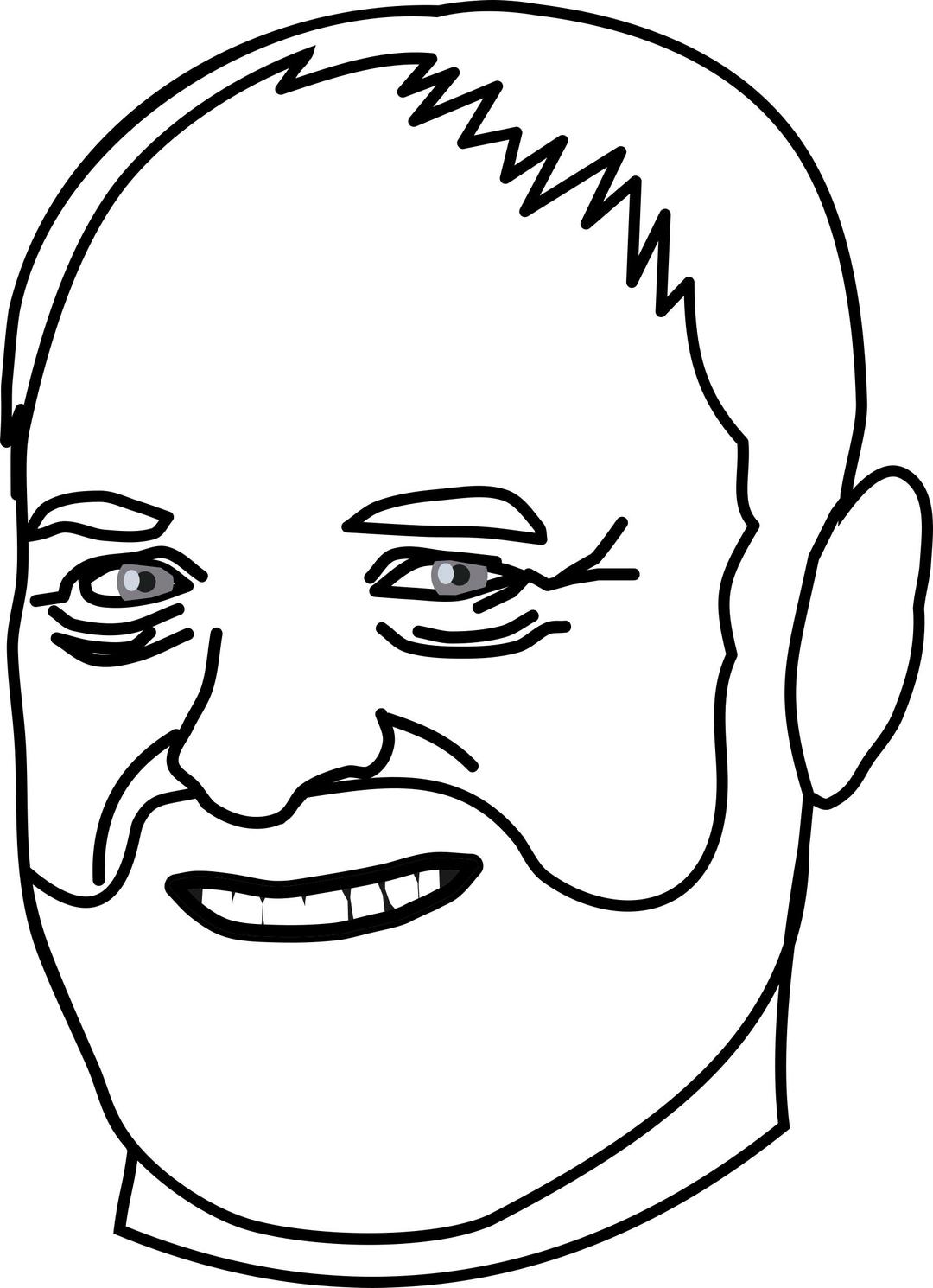 Hide the pain Harold (lineart) png transparent