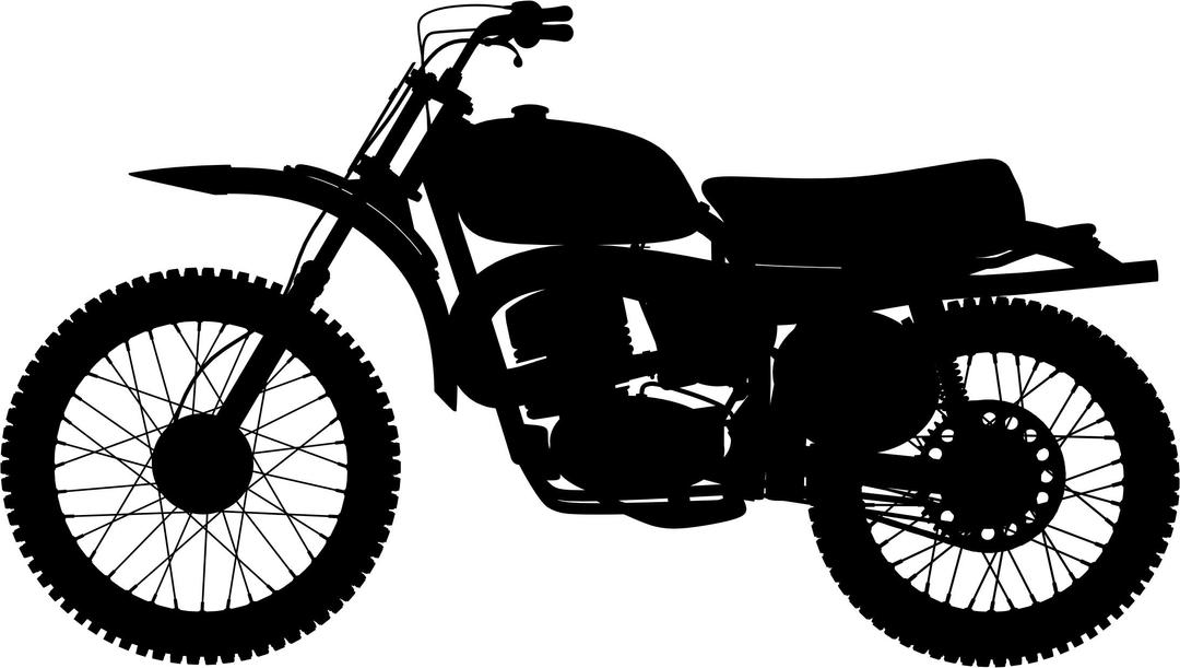 High Detail Motorcycle Silhouette png transparent