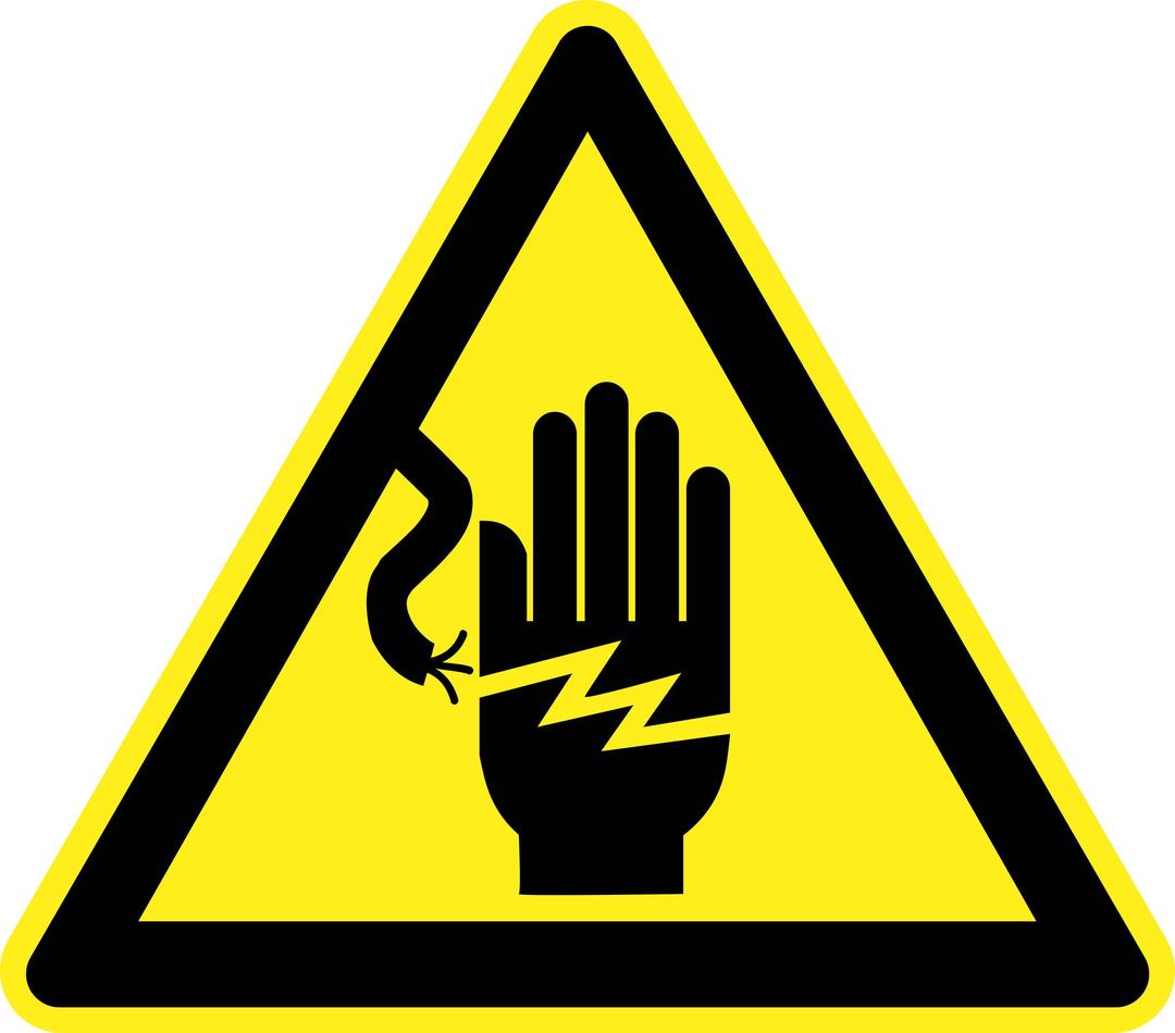 High Voltage Hazard Warning Sign png transparent