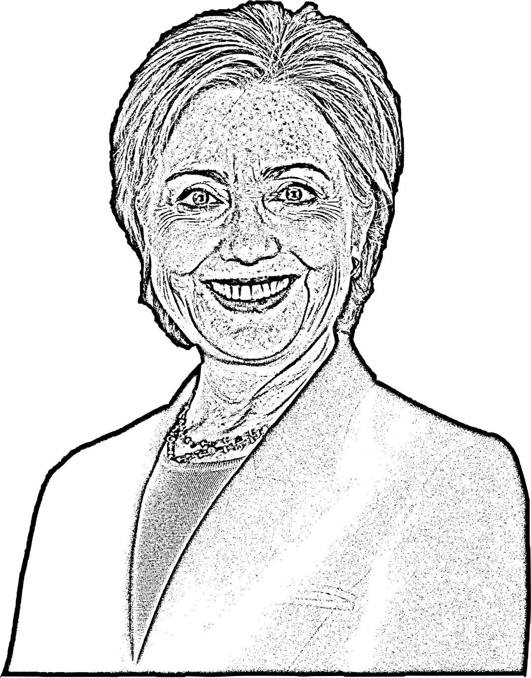 Hillary Clinton as President of the United States (Sketch) png transparent