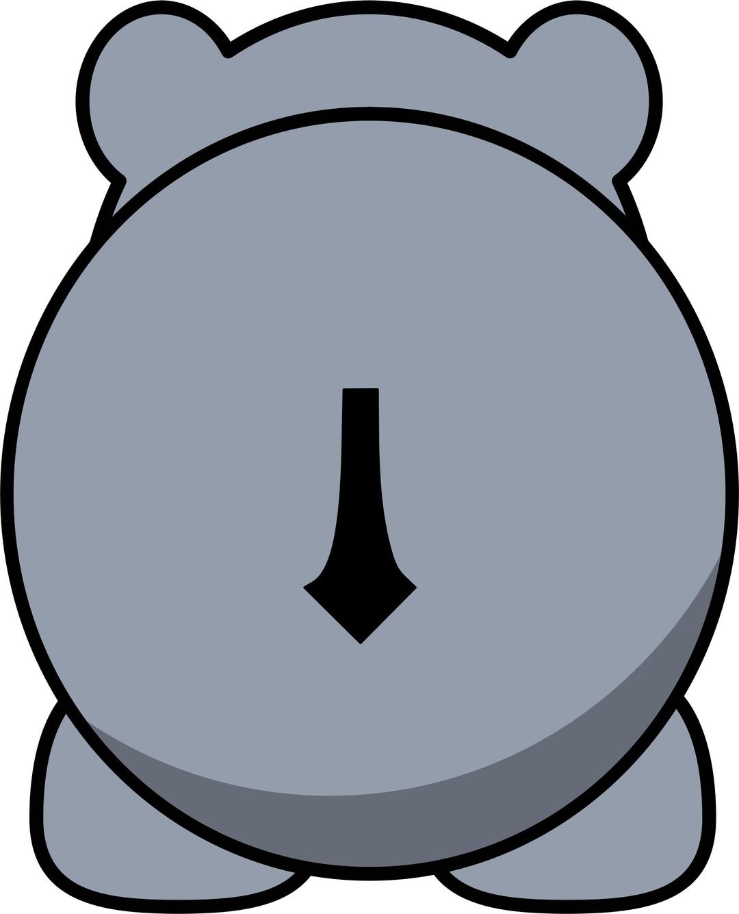 Hippo BACK png transparent