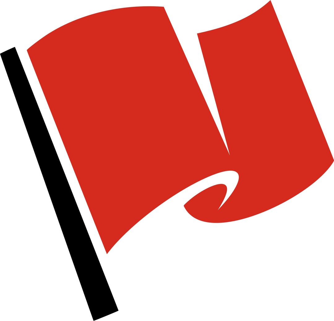 Hirnlichtspiele's red flag vectorized png transparent