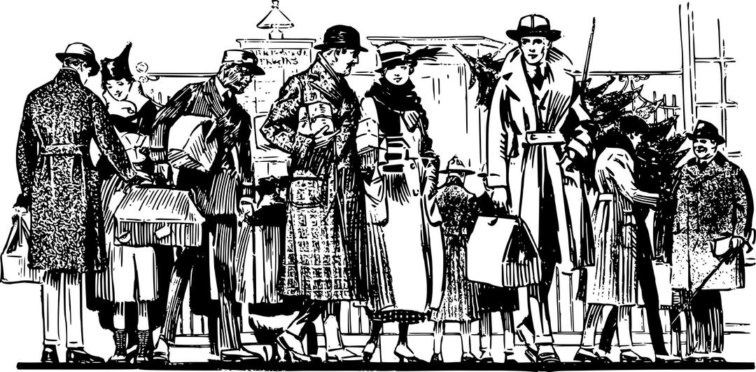 Holiday Shopping - 1919 png transparent