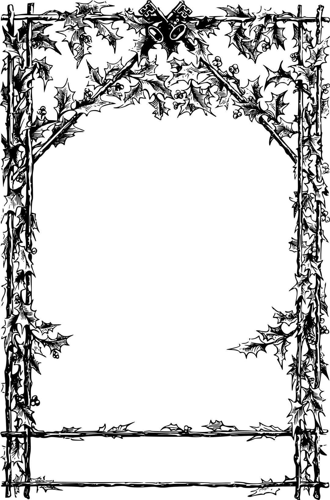 Holly frame png transparent