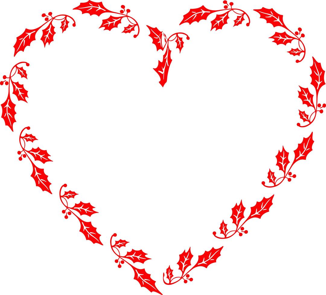 Holly Heart png transparent