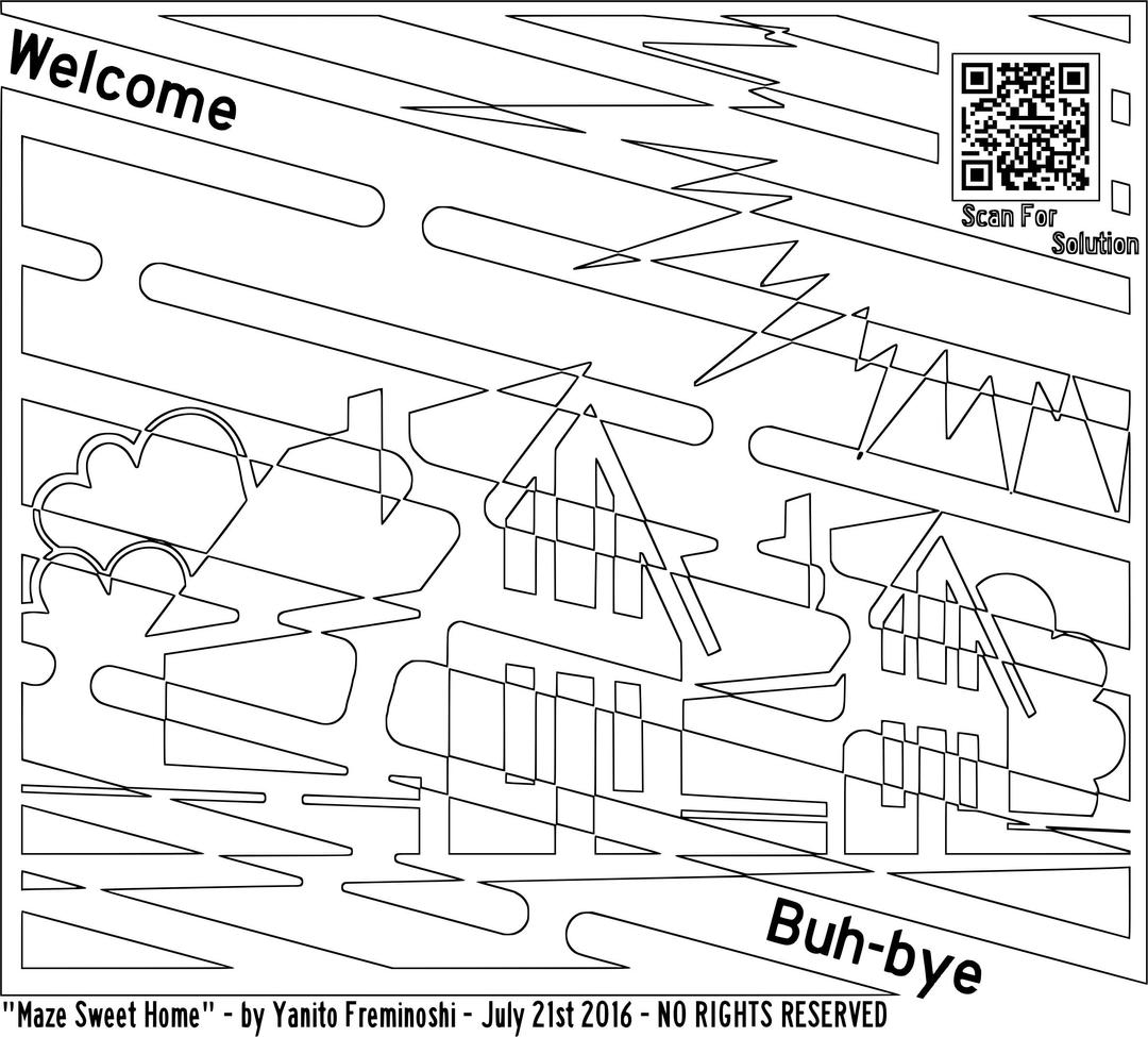 Home Sweet Home Coloring Maze png transparent