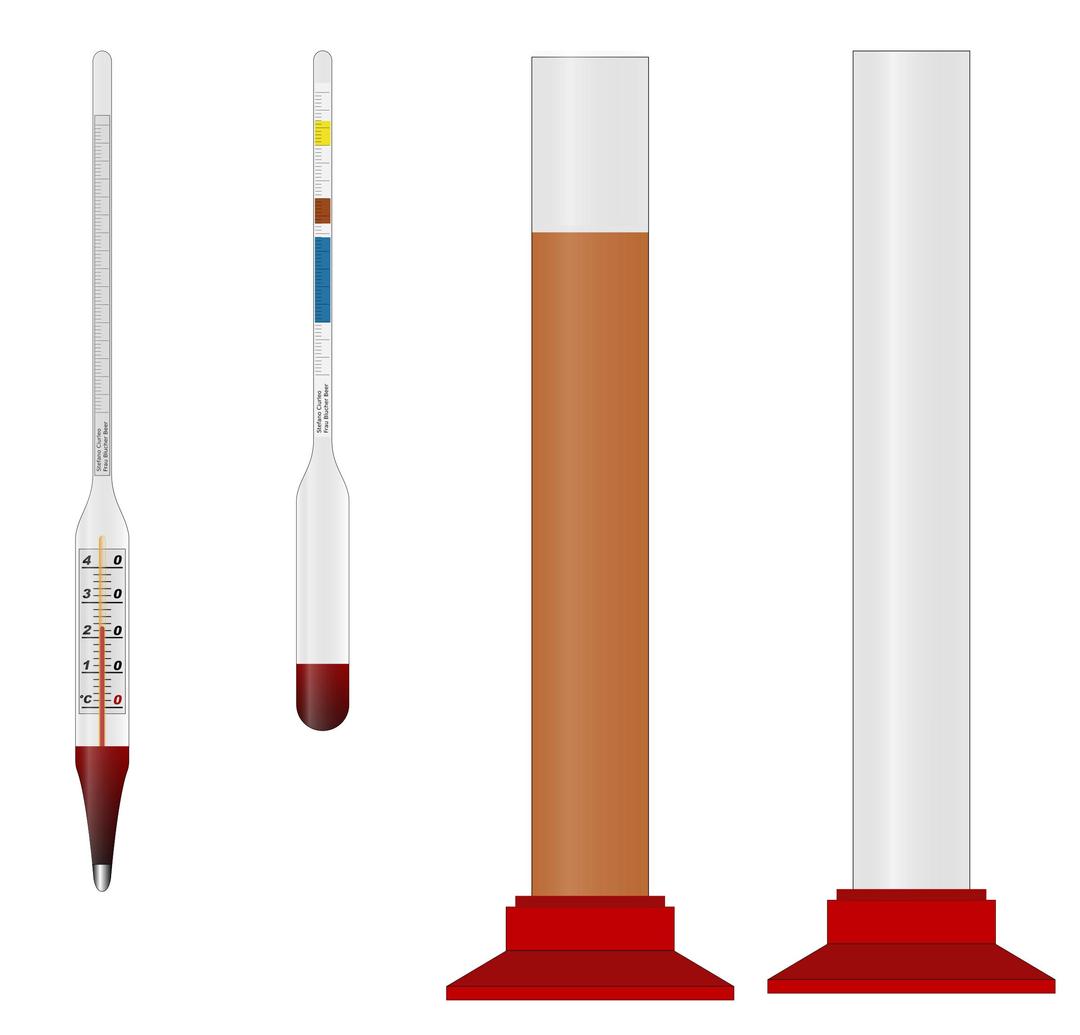 Homebrewing Hydrometers and Cylinders png transparent