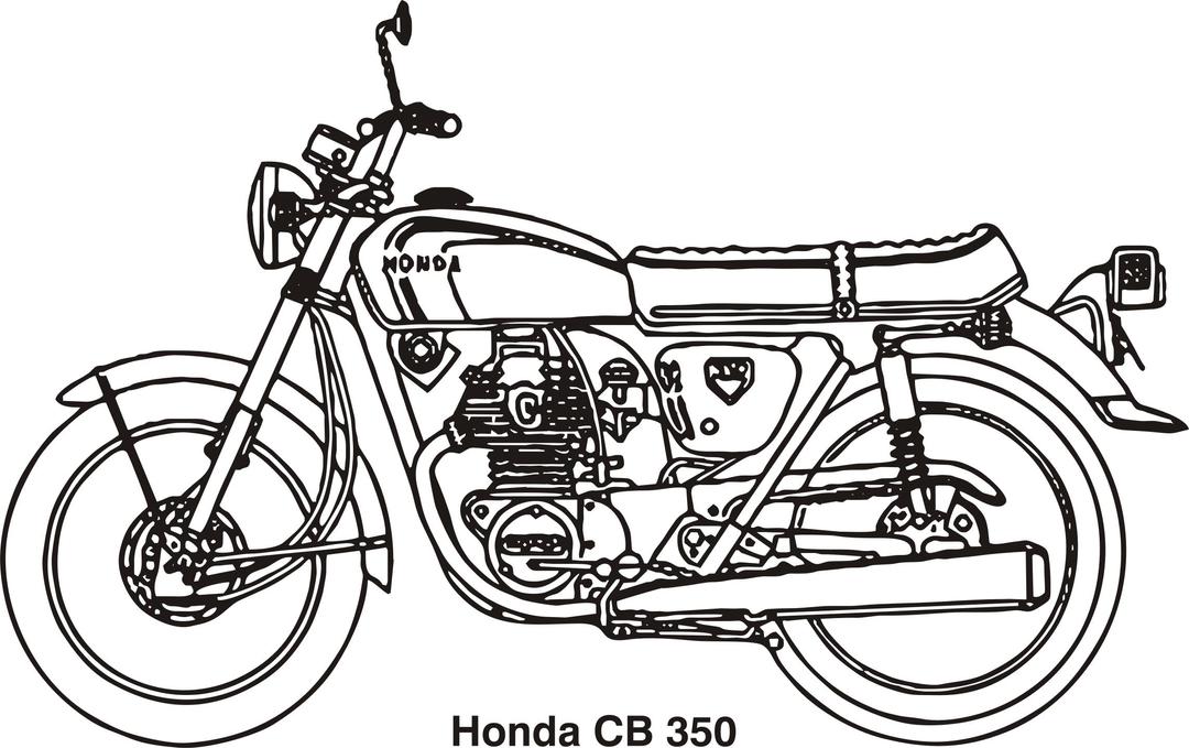 Honda CB 350, year 1969 png transparent