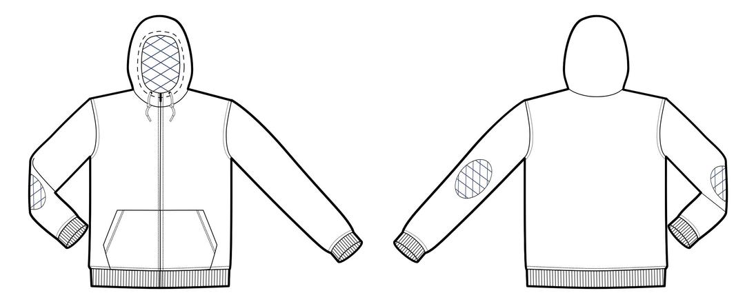Hoodie template png transparent
