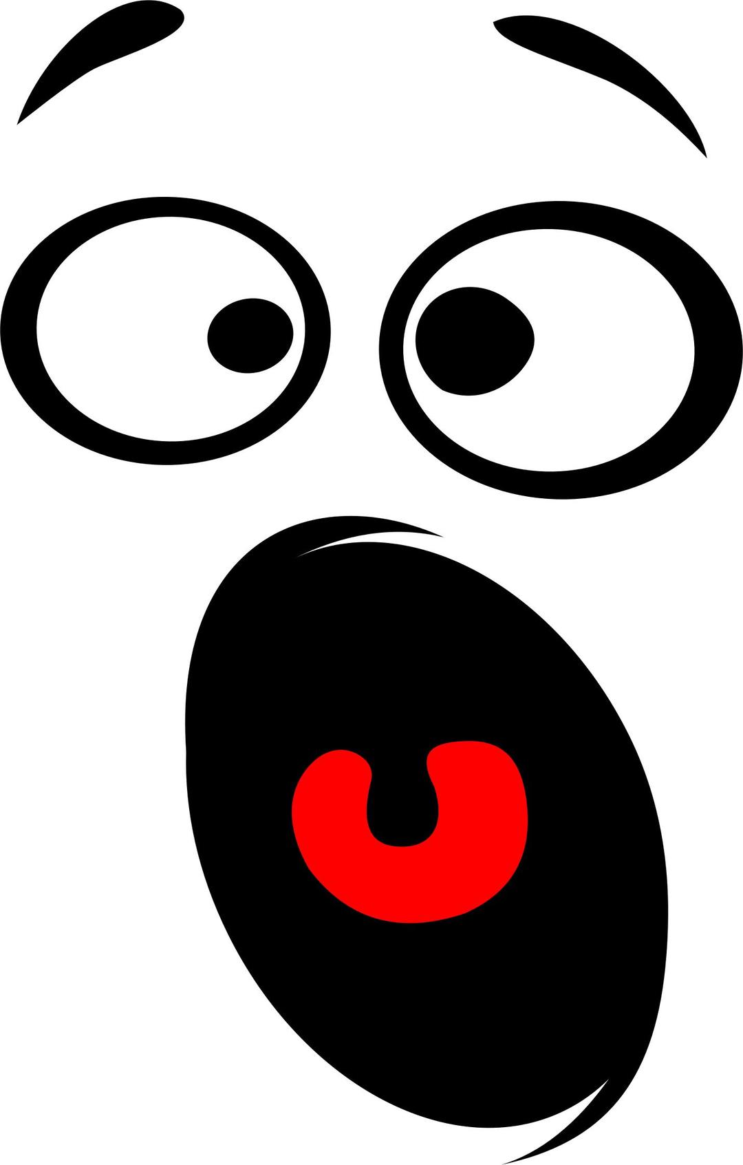 Horrified Smiley Face Silhouette png transparent
