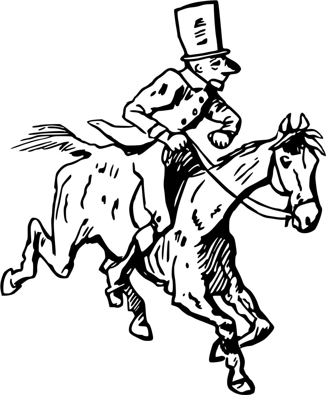 Horse and rider 7 png transparent