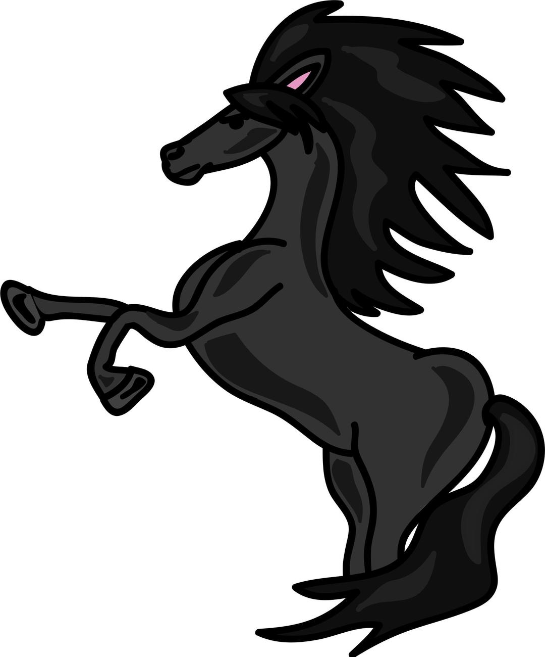 Horse Black png transparent