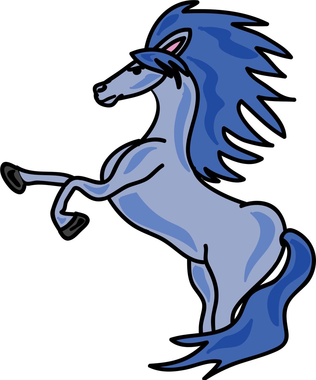 Horse Blue png transparent