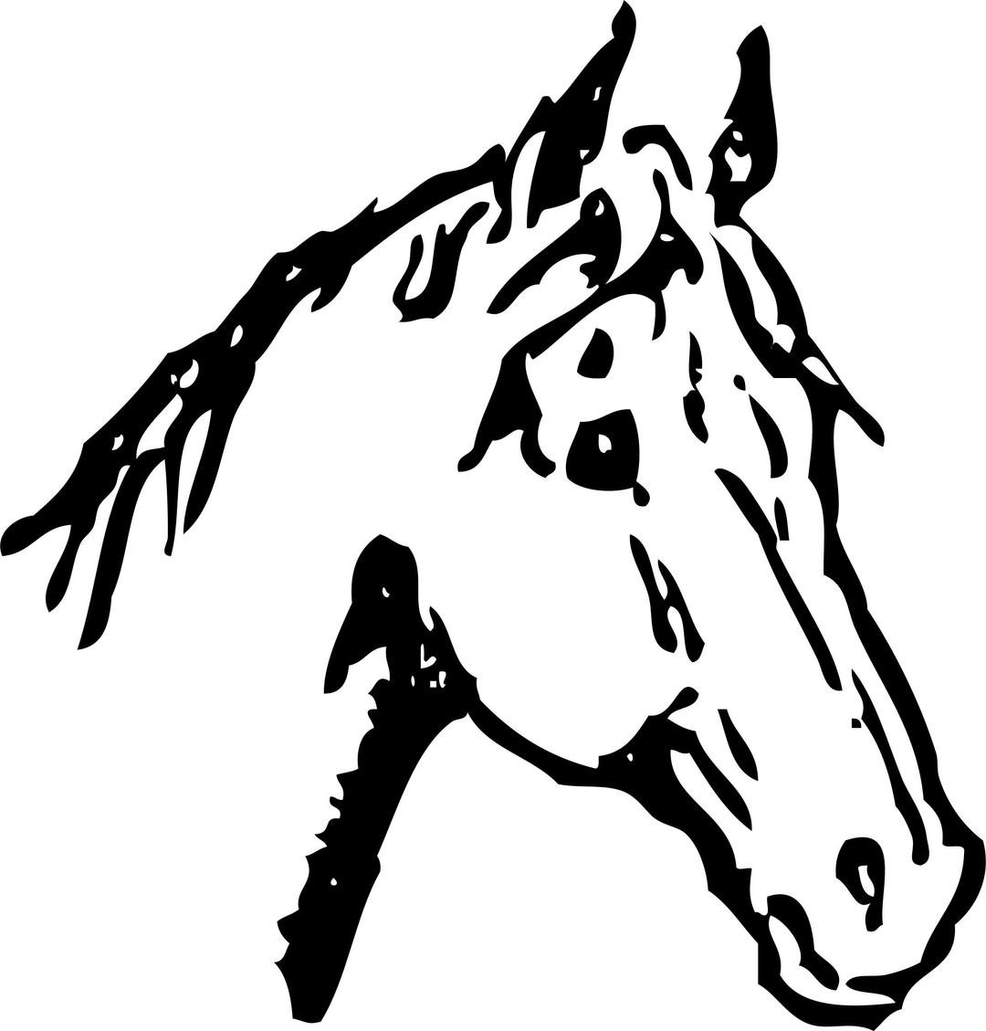 Horse head png transparent