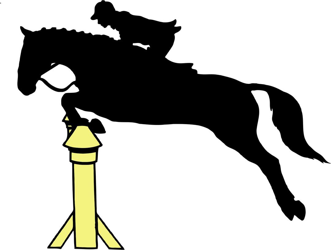 Horse Jumping Dressage Silhouette png transparent