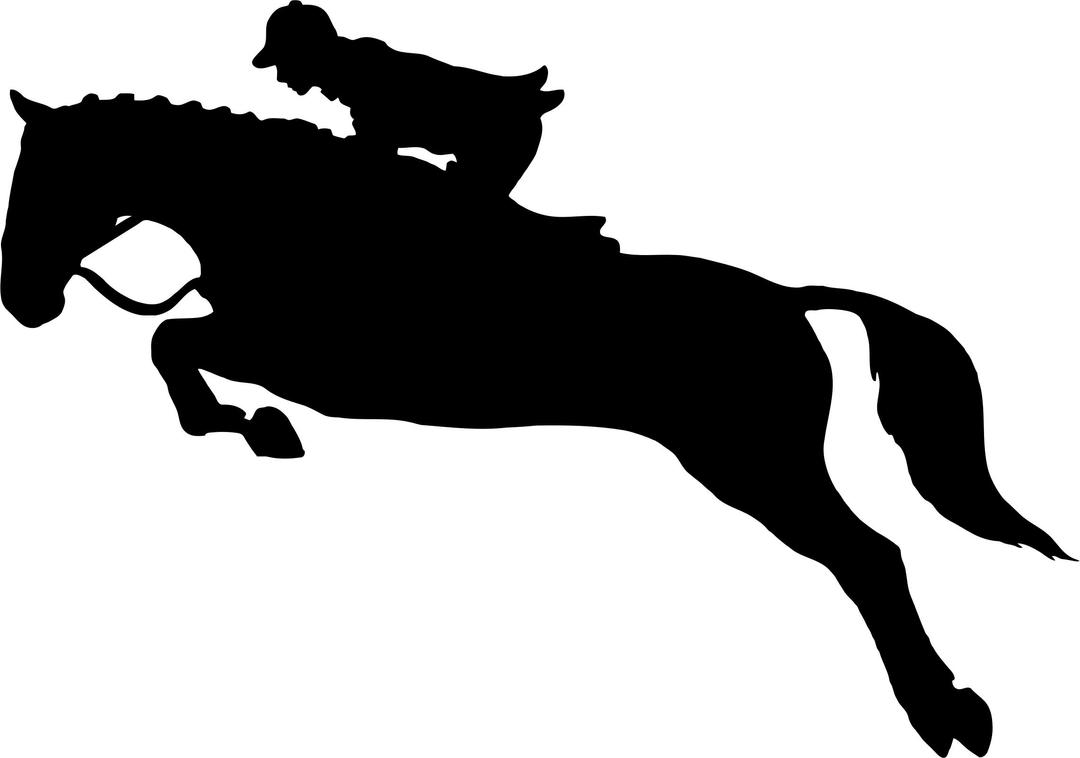 Horse Jumping Dressage Silhouette Without Hurdle png transparent