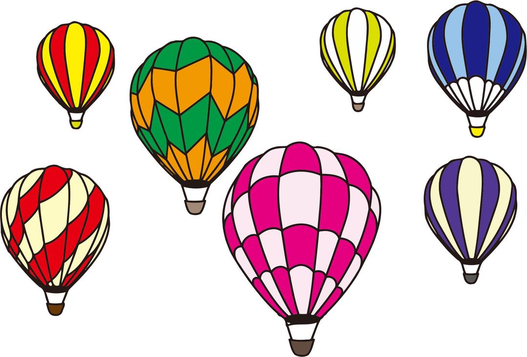 Hot Air Balloon Scene Minus Background png transparent