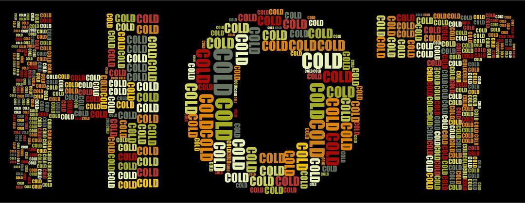 Hot And Cold Typography png transparent