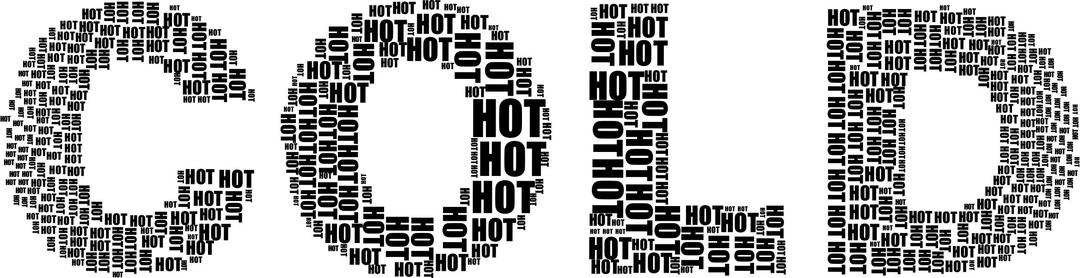 Hot And Cold Typography 2 Black png transparent