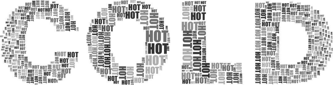 Hot And Cold Typography 2 Grayscale png transparent