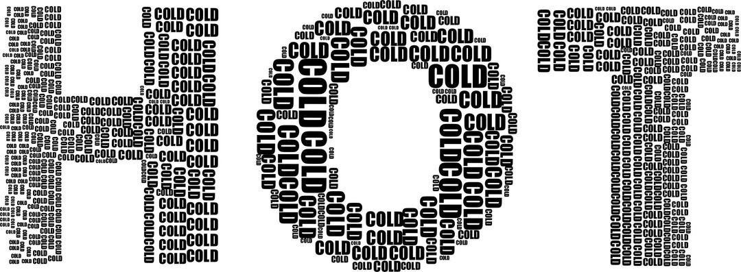 Hot And Cold Typography Black png transparent