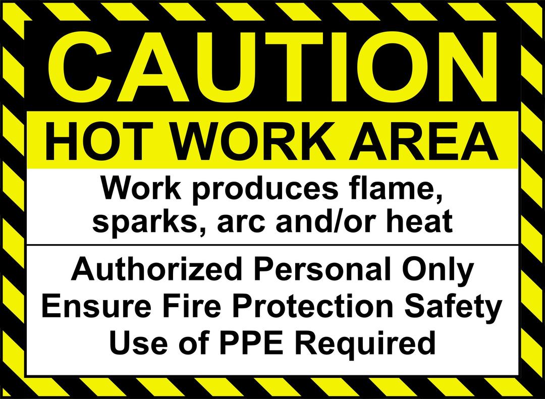 Hot Work Sign png transparent