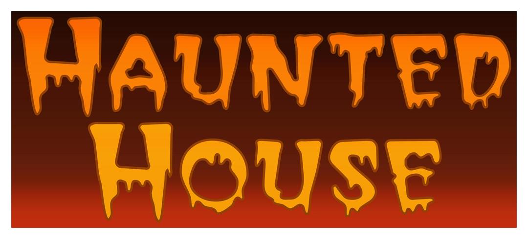 Hounted House Typography png transparent