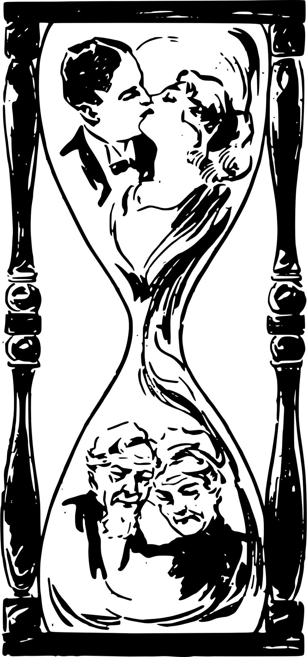 Hourglass Couple png transparent