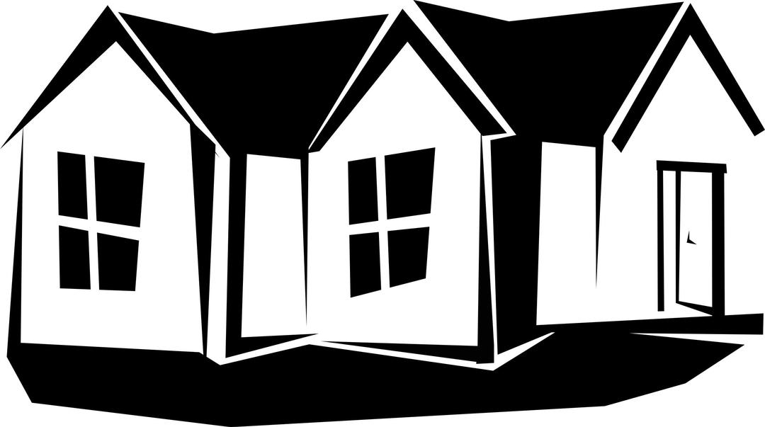 House in b/w png transparent